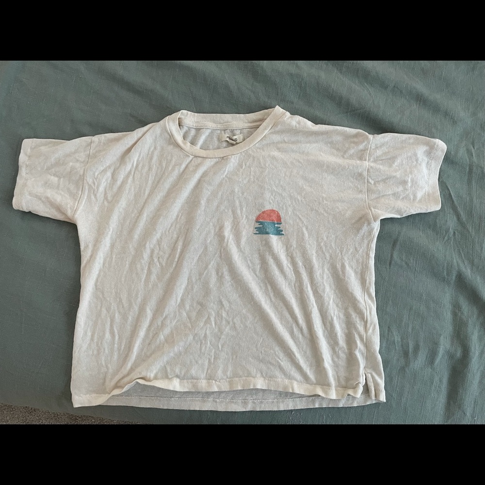 Like New Madewell cropped tee, small